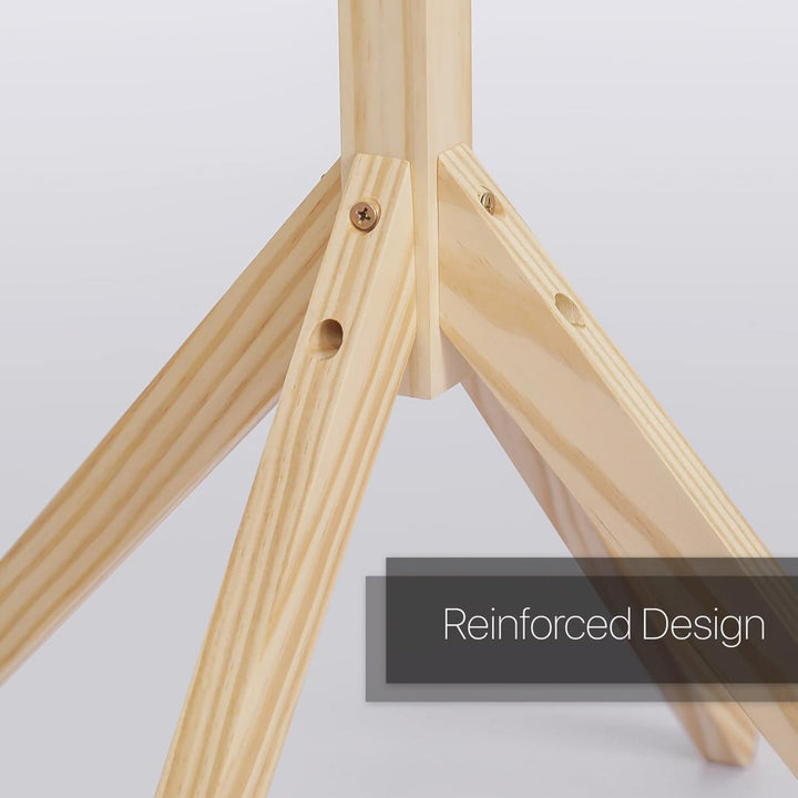 Naayaab Craft Coat Racks Coat Stand Free Standing with 8 Hooks Organize Hats Scarves, Clothes, Handbags for Entry Hallway Bedroom Room (45 x 45 x 175 cm) Multicolor