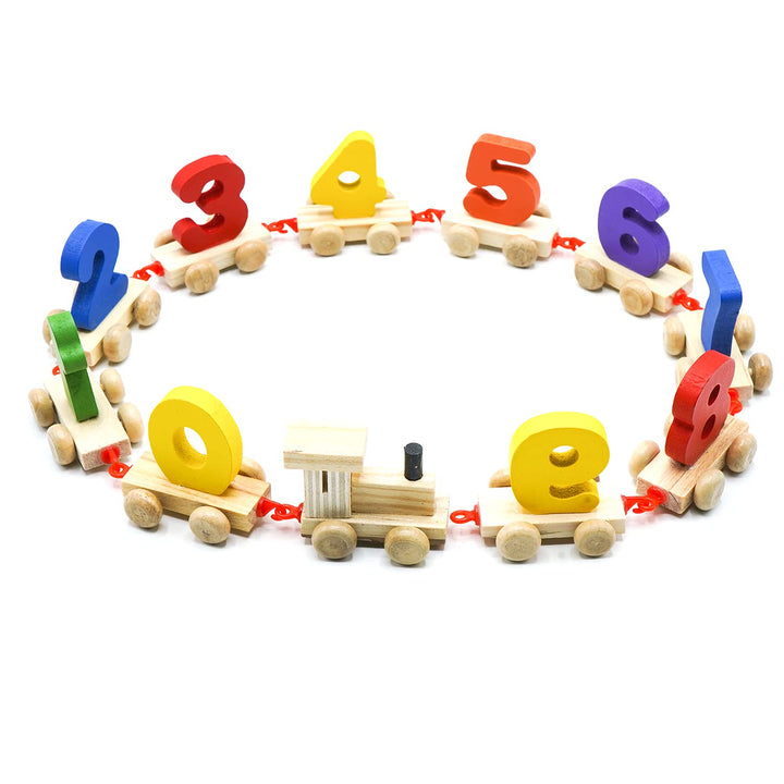 Naayaab Craft Digits Number 0-9 Train Toy Wooden Set | Fun Learning Blocks | Early Educational Kids 3+ Years | Fun Educational Learning Toy for Child