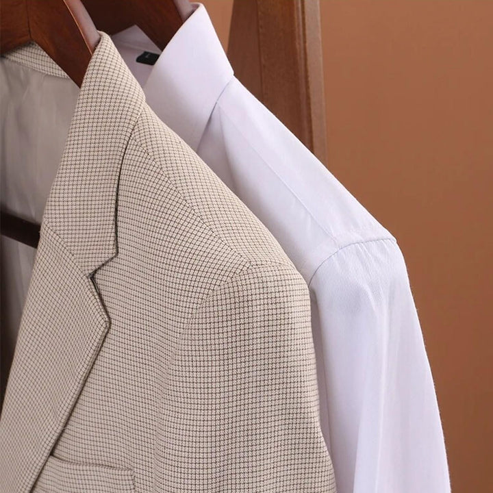 Naayaab Craft Wooden Non Slip 360° Swivel Hook Clothes Hanger, Wide Shoulder Hangers for Dress, Jacket, Pants - Brown (Pack of 1)