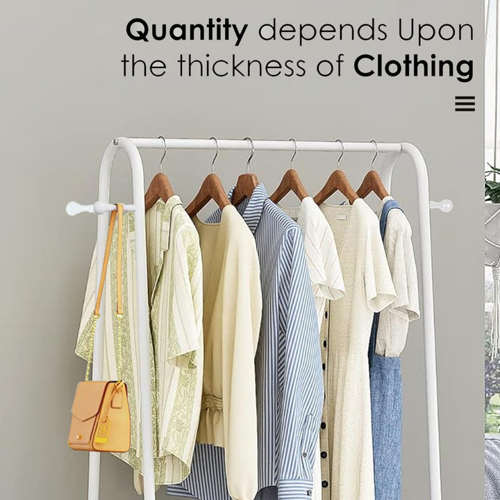 Leopax Premium Metal Coat Hanger Stand, Garment Rack, Clothe Rail With Double Layer Storage Shelves For Storing Clothes, Shoes, Bags - White - 80 X 40 X 150Cm