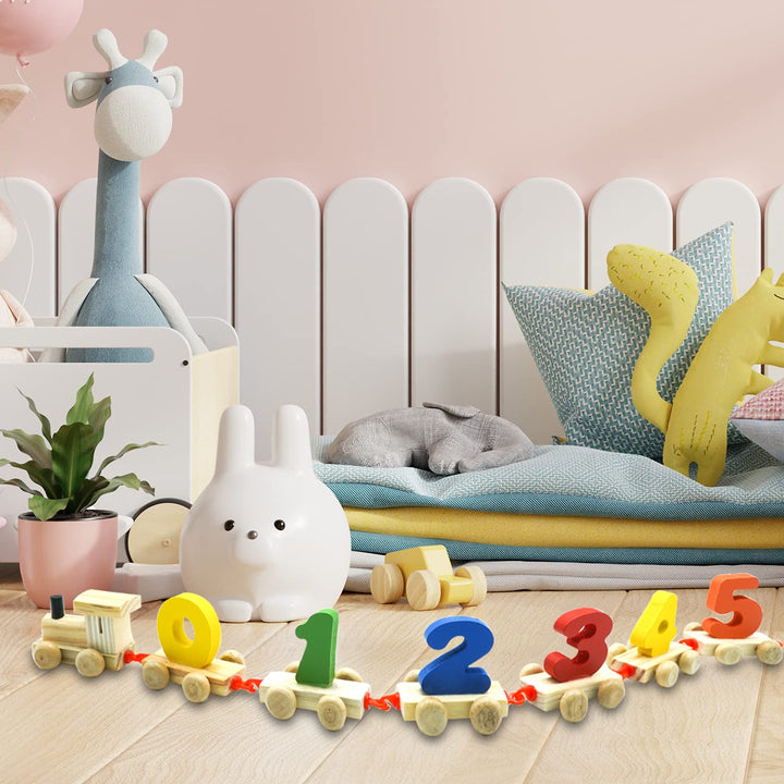 Naayaab Craft Digits Number 0-9 Train Toy Wooden Set | Fun Learning Blocks | Early Educational Kids 3+ Years | Fun Educational Learning Toy for Child